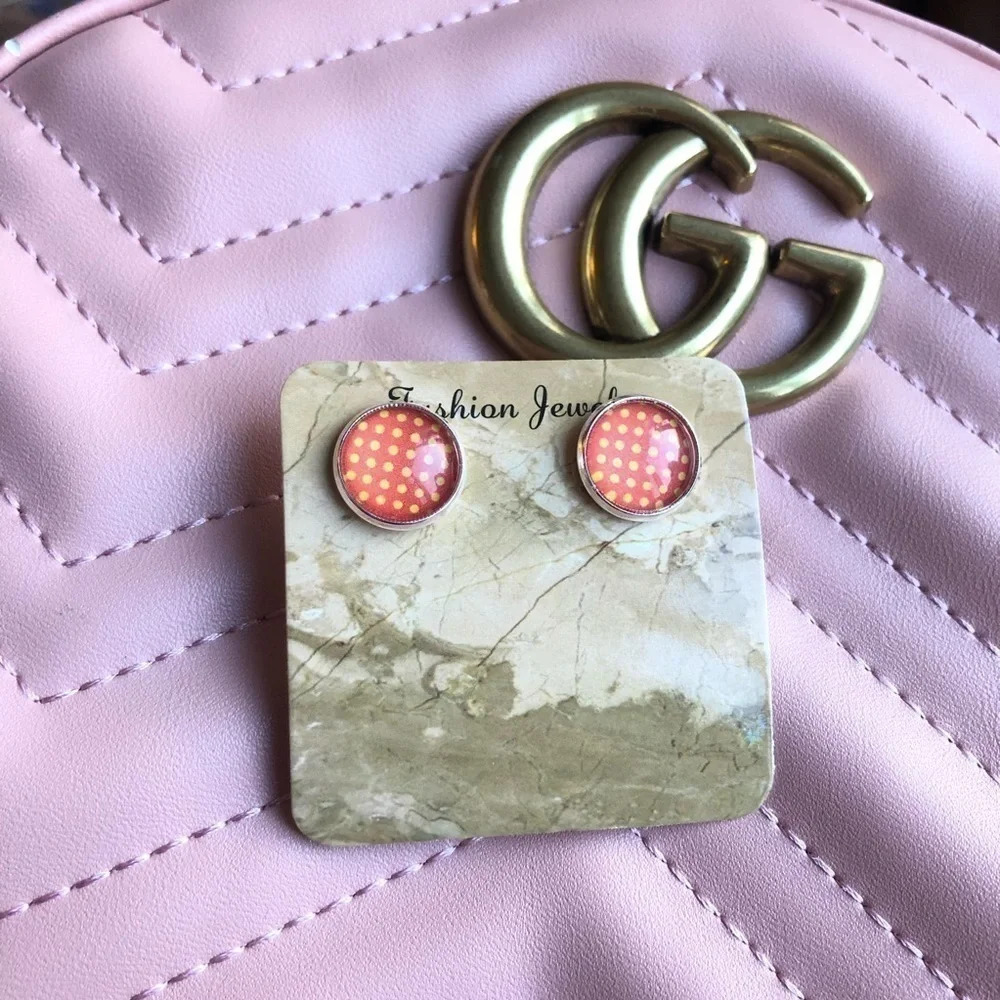 Handmade Dotted Stud Earrings